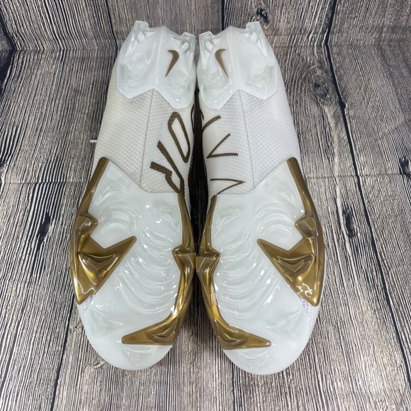 Nike Vapor Edge Speed 360 Football Cleats White Gold CD0082-111 Size 16 - Picture 2 of 8